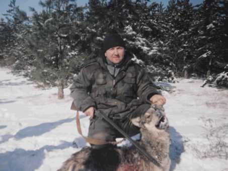 Зимняя охота на волка. 2007г.